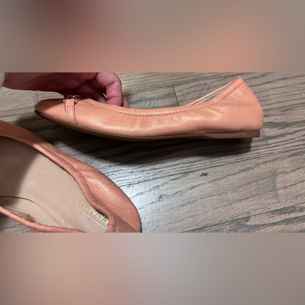 Coach ballet flats women’s shoes size 6 pale pink slip on - Picture 10 of 13